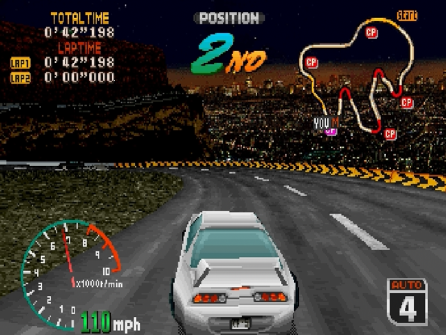 High Velocity Mountain Racing Challenge screenshot 4 for Sega Saturn